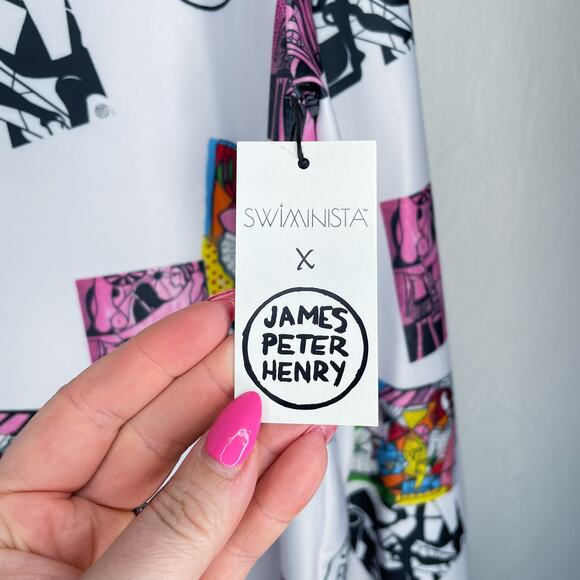 NWT Swiminista James Peter Henry Good Vibes Long Sleeve Rashguard Top Mens XL - Picture 7 of 9